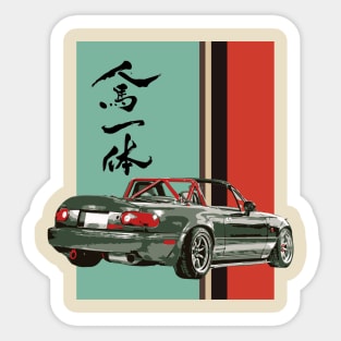 Stanced Miata - Jinba Ittai v2 Sticker